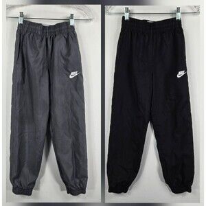 Nike Boys Size Small Lot of 2 Polyester Sweatpants Jogger Pants Black Gray